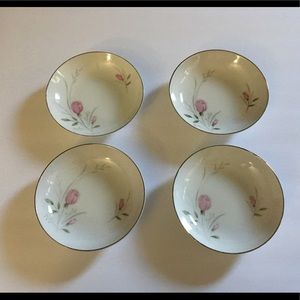 4pcs Fruit/Dessert (sauce) Bowl Sterling Rose